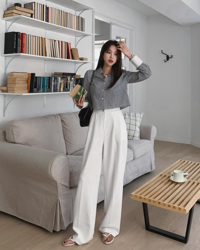 Chỉ cần sắm 4 mẫu quần ống rộng đang mốt nhất, nàng sẽ mặc đẹp hơn hè năm ngoái - Ảnh 7. Chỉ cần sắm 4 mẫu quần ống rộng đang mốt nhất, nàng sẽ mặc đẹp hơn hè năm ngoái - Ảnh 7.
